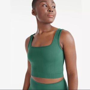 Knix Pine Green Good To Go Seamless Cropped Workout Tank S